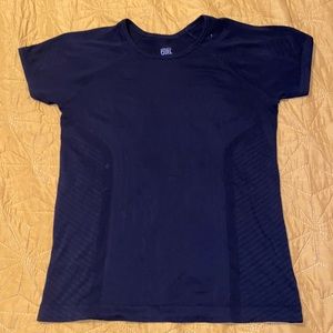 Athleta G!rl Black Workout Tee - short sleeve - size 12